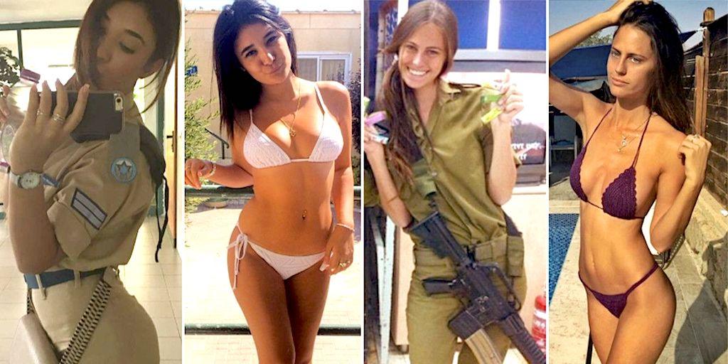 Billeder af frække soldaterpiger der posere i bikini.
