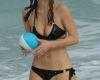 Maria Menounos Bikini Candids Pussy-Slip Wardrobe Malfunction In Miami Beach www.GutterUncensored.com 021