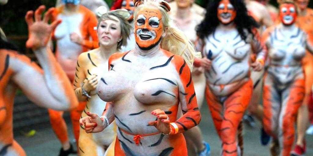 Streak for Tigers – Nøgen Løb i Zoo!