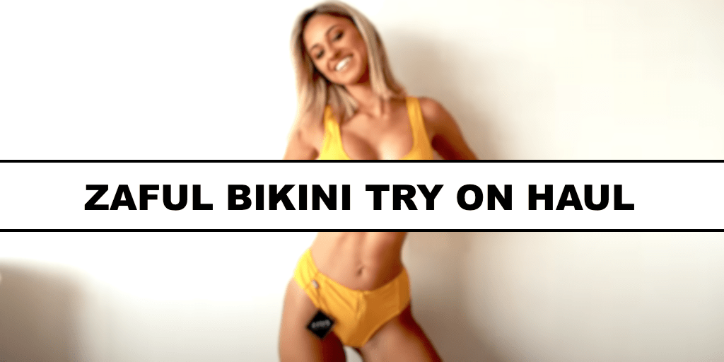 Bikini try on videoer med light strip