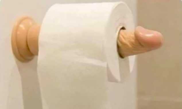 dildo som toiletpapir holder diy