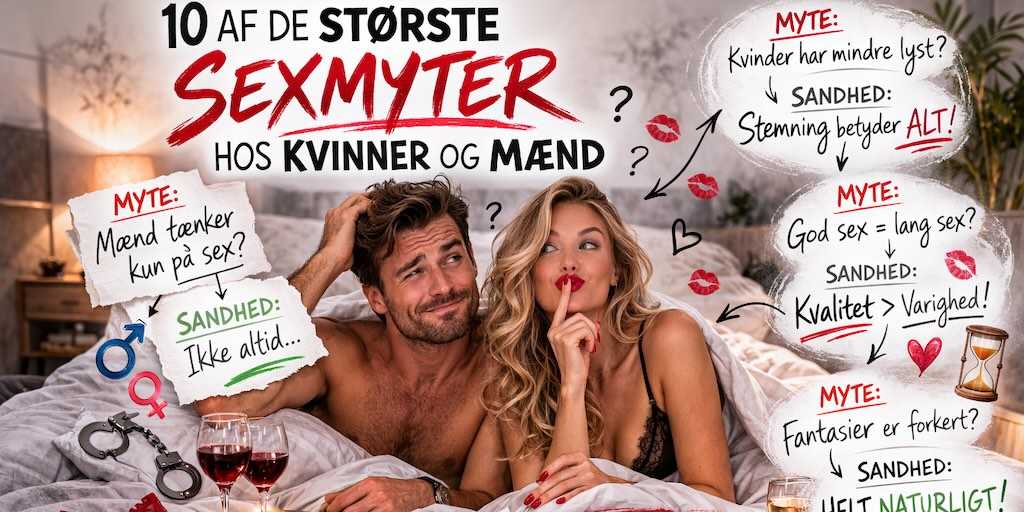 10 af de Største Sexmyter om kvinder og mænd