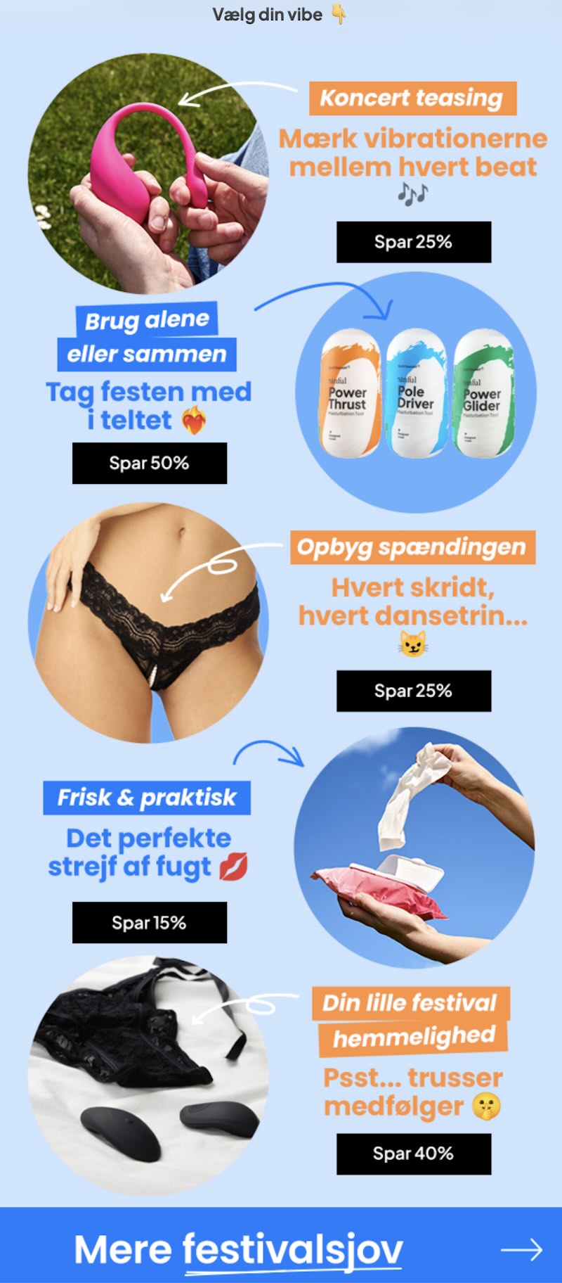 Sexlegetøj til festivallen
